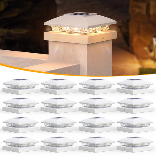 16 Pack Solar Post Cap Lights by APONUO