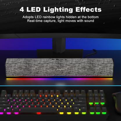 SOULION Bluetooth Speakers with LED Light for PC
