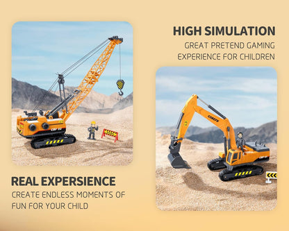 Excavator Crane Construction Toy Trucks for Kids