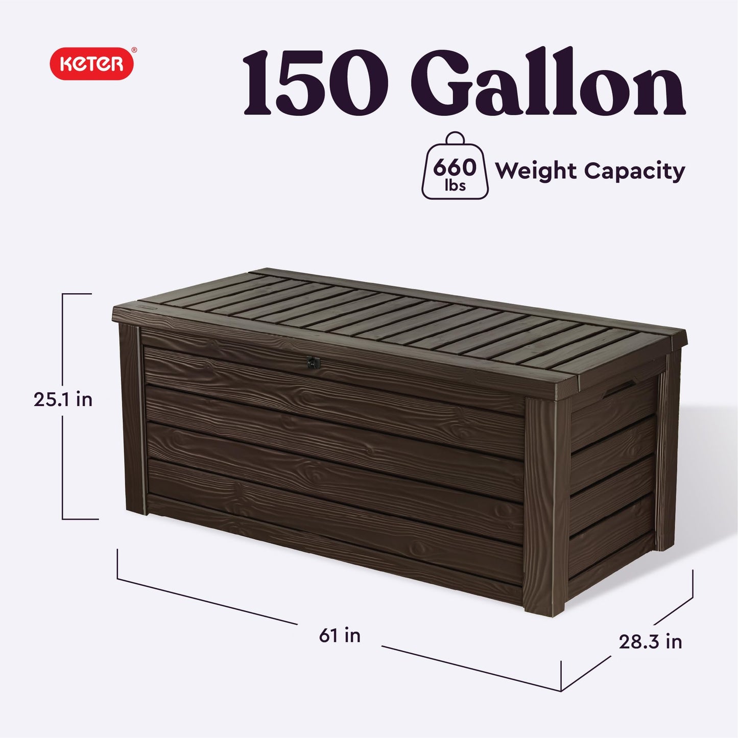 Keter 150 Gallon Outdoor Storage Deck Box