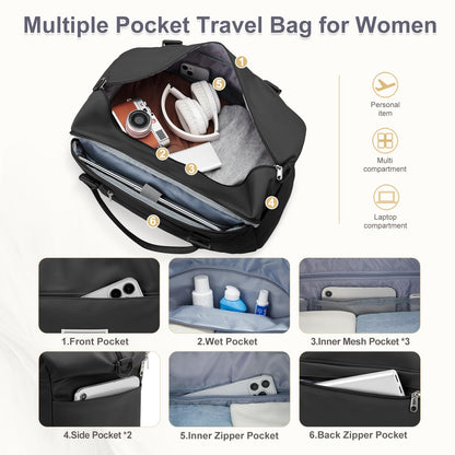 Travel Duffel Bag with Laptop Compartment