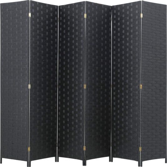 FDW 6 Panel Folding Wood Room Divider Screen