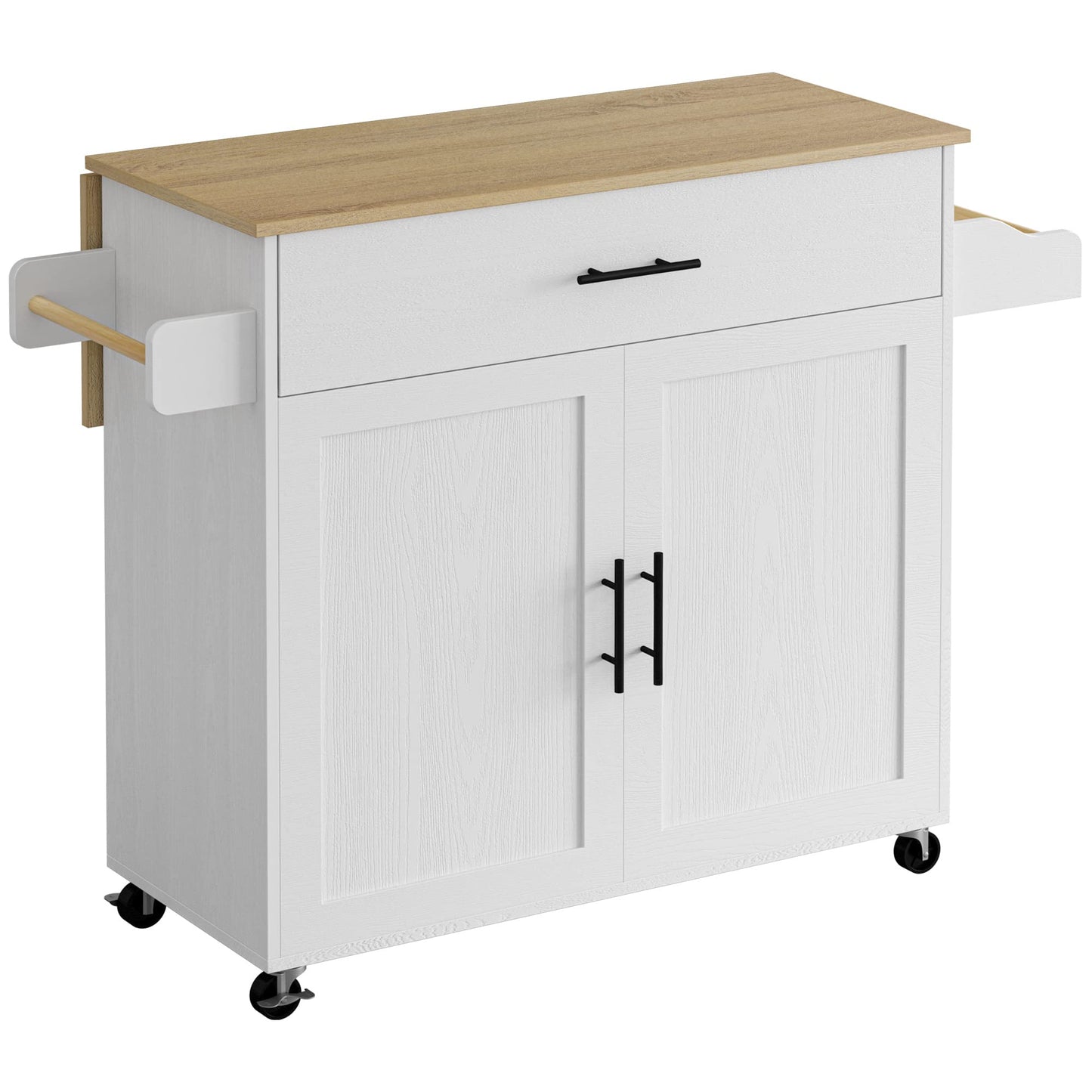 IRONCK Rolling Kitchen Island Cart with Storage
