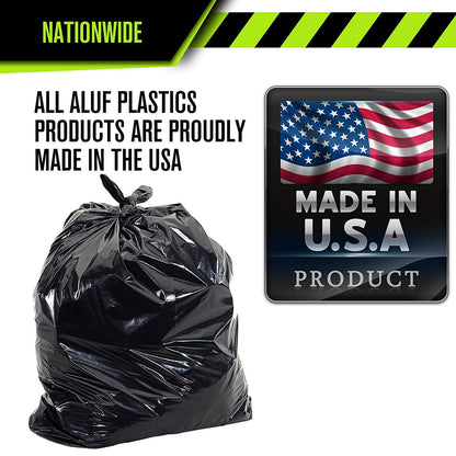 Aluf Plastics 40-45 Gallon Trash Bags Heavy Duty - (Huge 100 Pack) - 2.0 MIL Thick - 33" x 48" - Garbage Bags for Toter, Contractors, Lawn, Leaf, Yard Waste, Commercial, Industrial, Construction