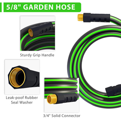 SnugNiture 50ft Heavy Duty Garden Hose with Fittings