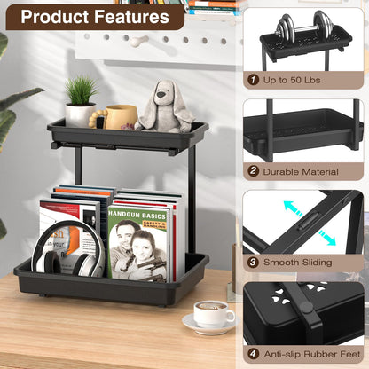 2-Tier Under Sink Organizer with Sliding Drawer