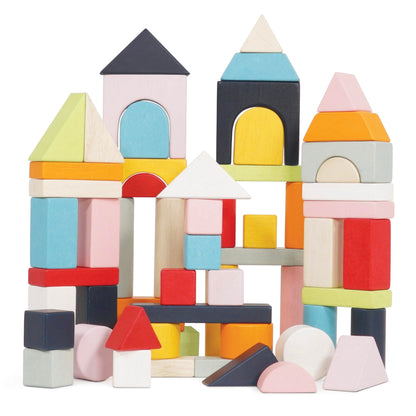 60-Piece Le Toy Van Wooden Building Blocks Set