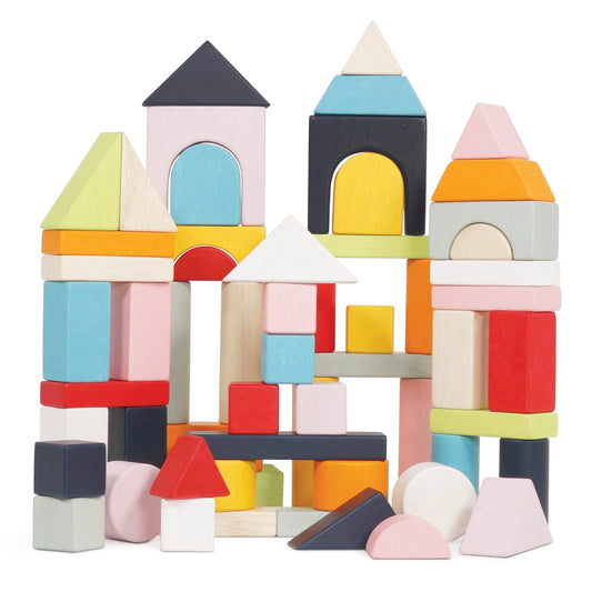 60-Piece Le Toy Van Wooden Building Blocks Set