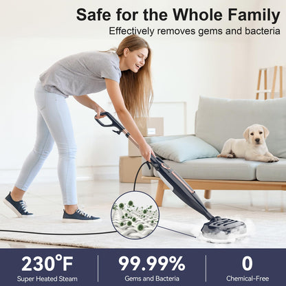 10-in-1 Steam Mop for Hard Floors