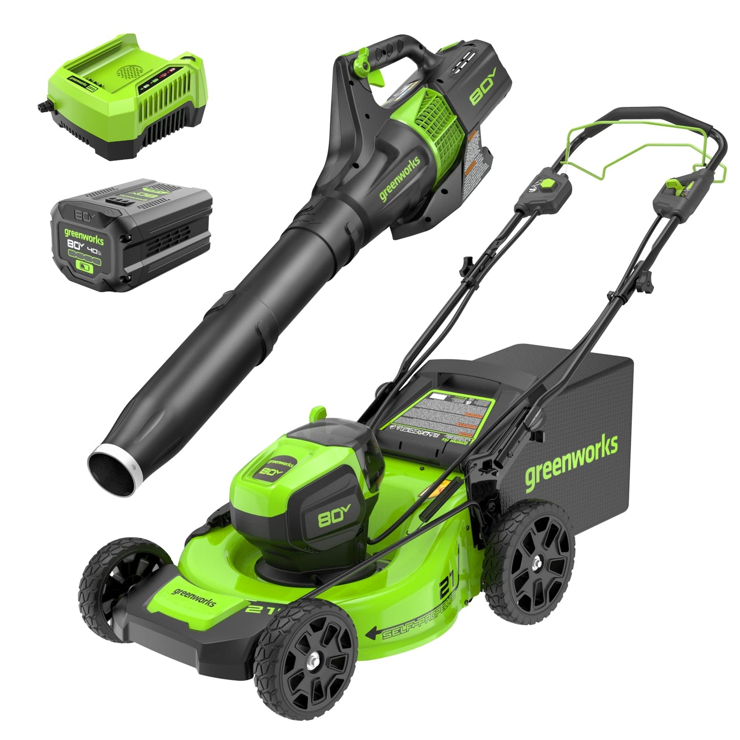Greenworks 80V Self-Propelled Cordless Mower & Blower