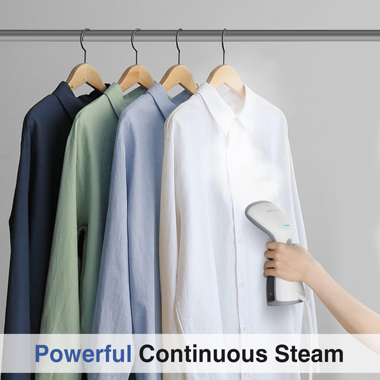 BEAUTURAL Portable Clothes Steamer for All Fabrics