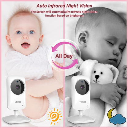 Video Baby Monitor with Night Vision & Audio
