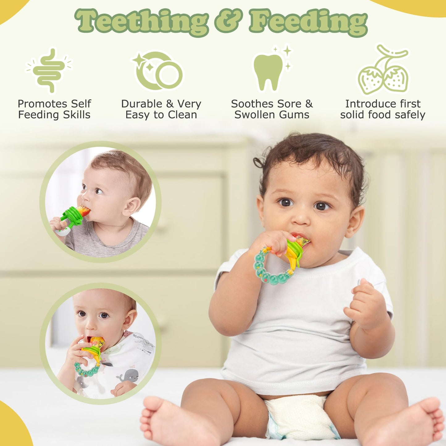 Baby Fruit Feeder & Popsicle Molds Set