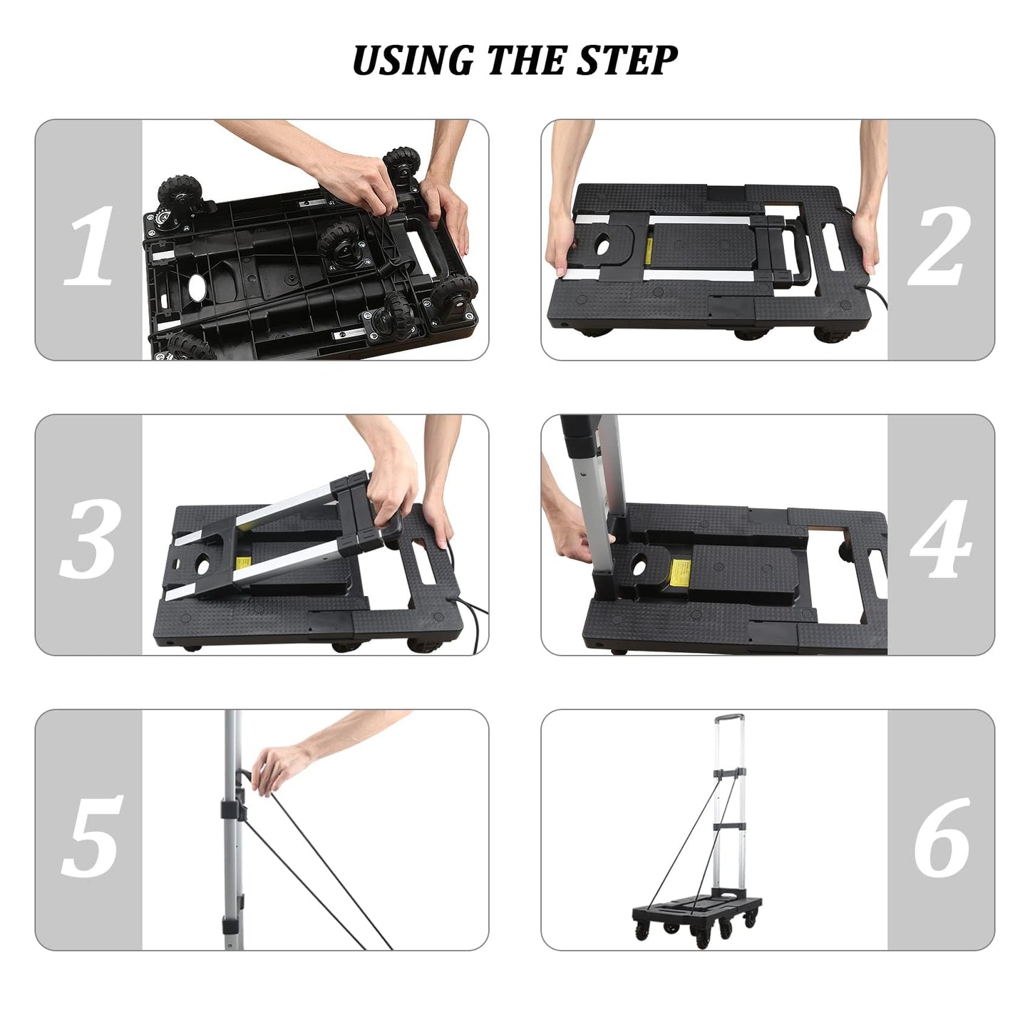 Folding Hand Truck Dolly with Adjustable Handle