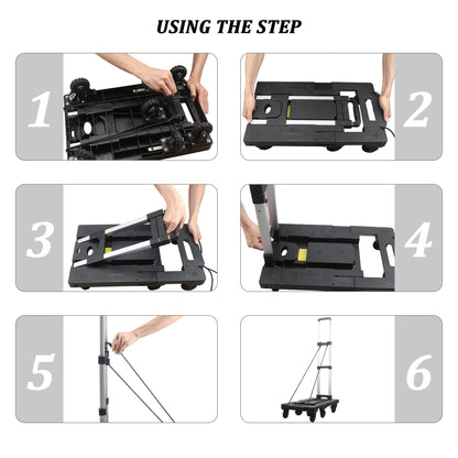Folding Hand Truck Dolly with Adjustable Handle