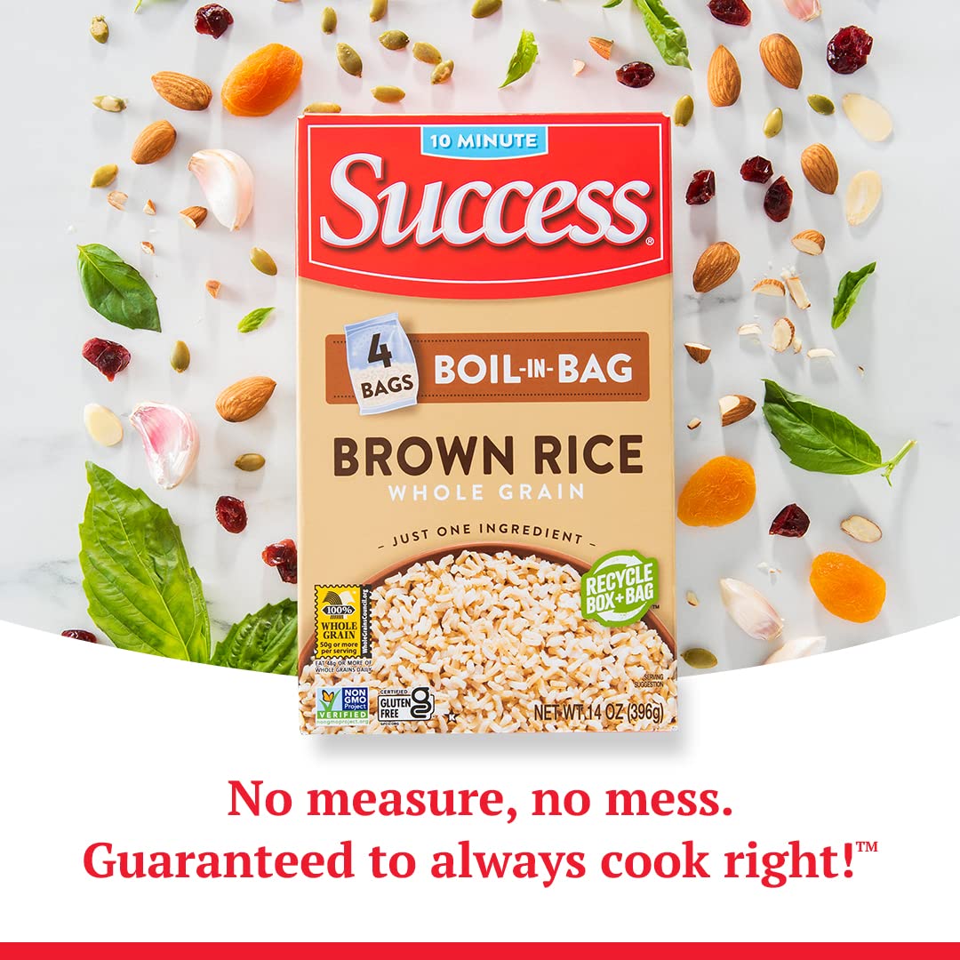 Success Boil-in-Bag Brown Rice, 14-Ounce Box