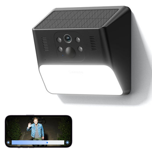 Cinnado 2K Wireless Solar Security Camera