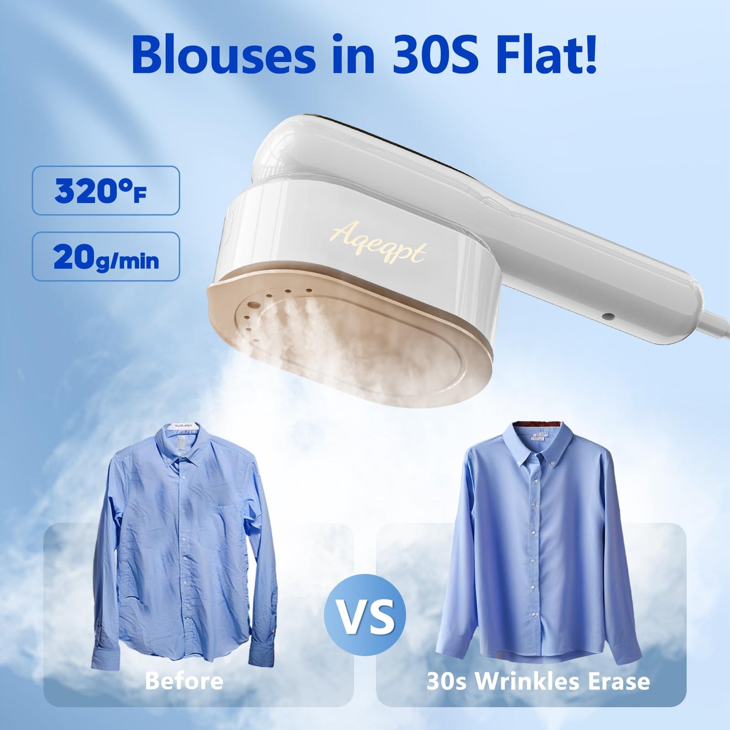 Portable Handheld Clothes Steamer for Travel