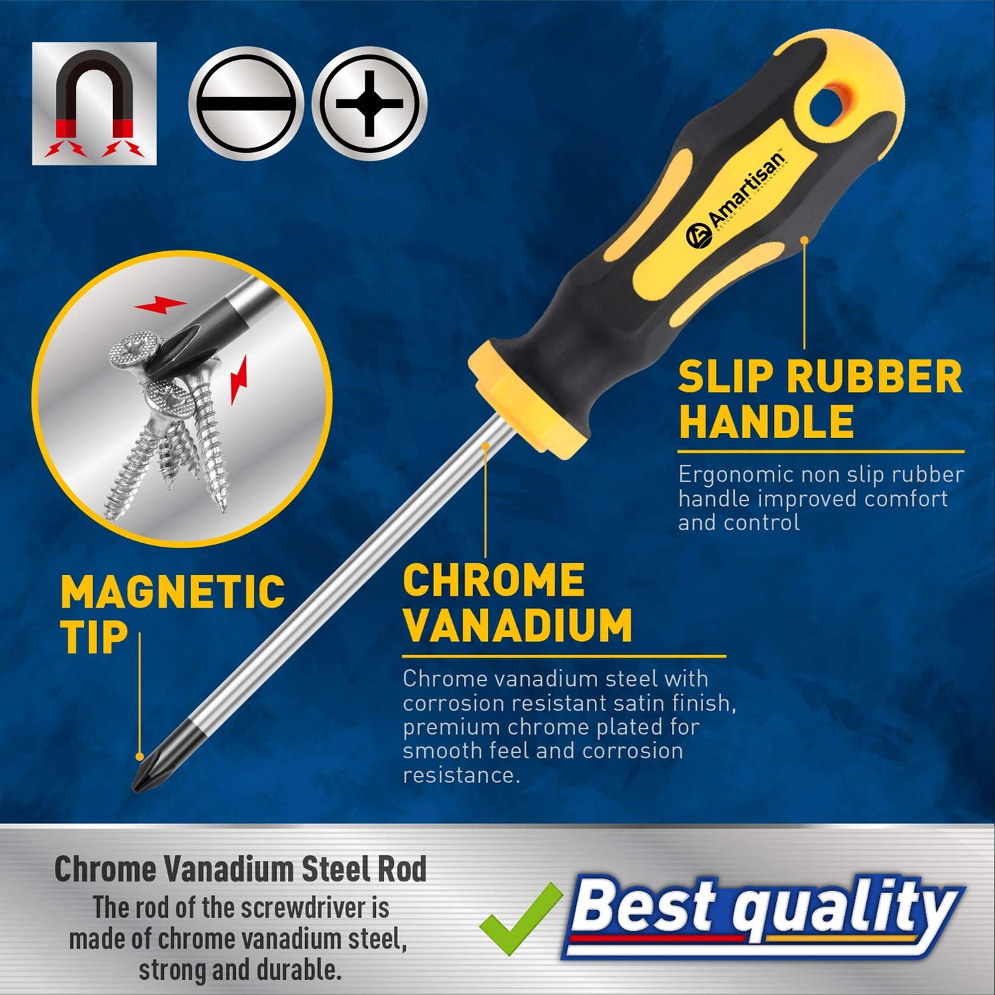 Amartisan 10-Piece Magnetic Screwdriver Set