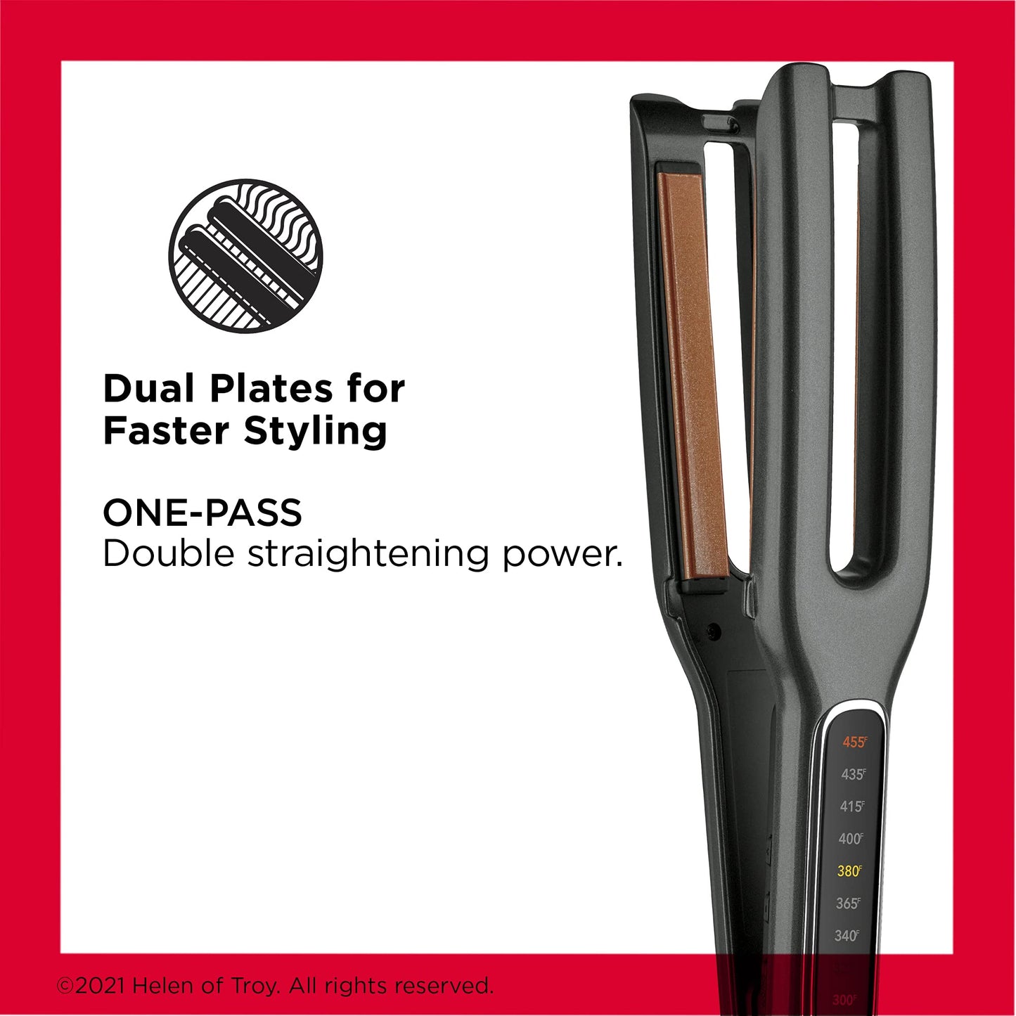 Revlon Copper Ceramic Hair Straightener with Plates