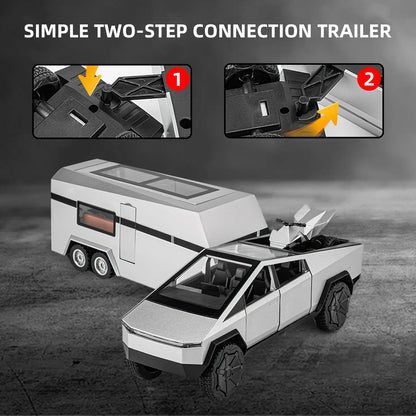 Diecast Cyber Truck Toy with Lights and Sounds