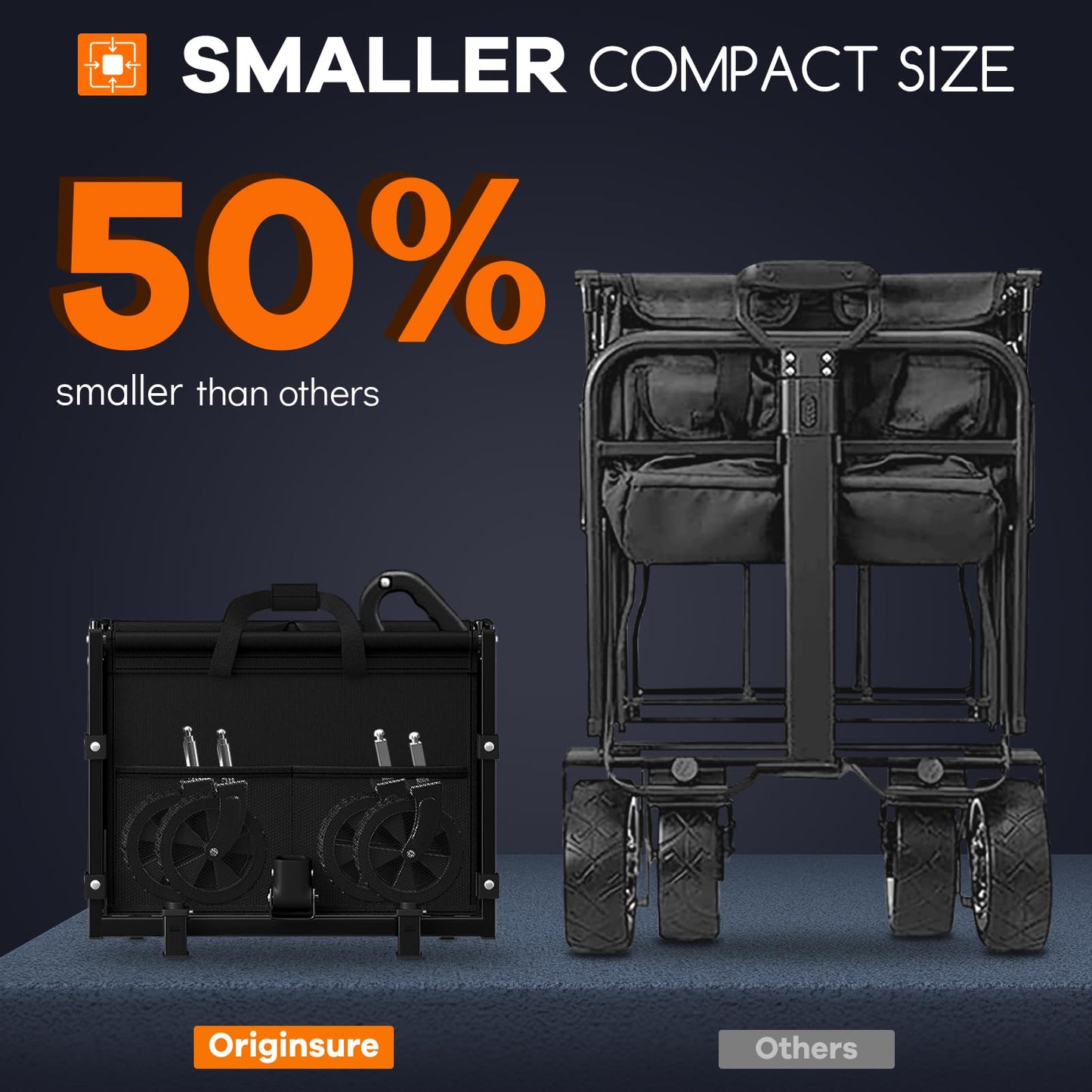 Collapsible Folding Wagon Cart for Outdoor Use