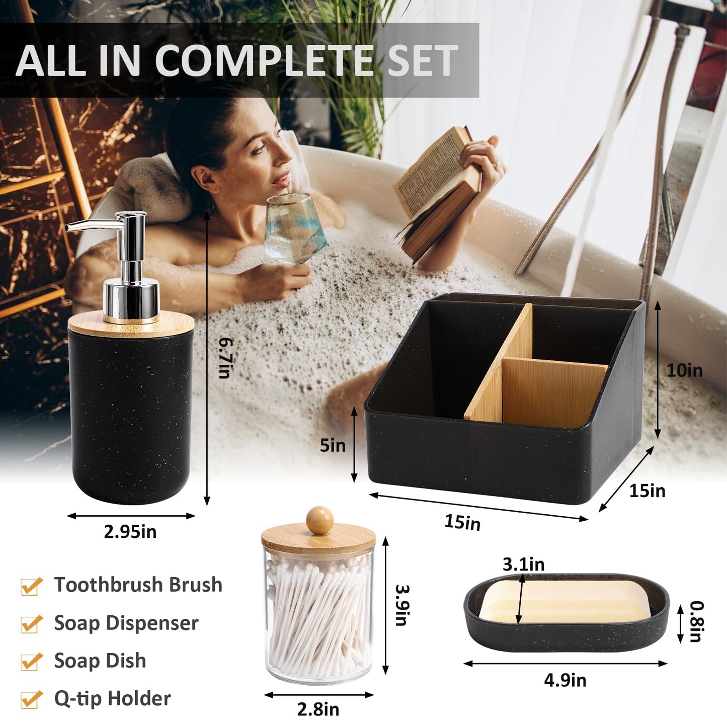 4-Piece Bathroom Accessories Set - BSSN