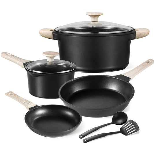 8-Piece CAROTE Nonstick Cookware Set with Lids