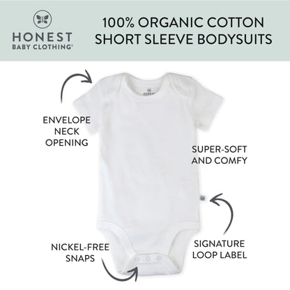 3-Pack HonestBaby Organic Cotton Bodysuits for Infants