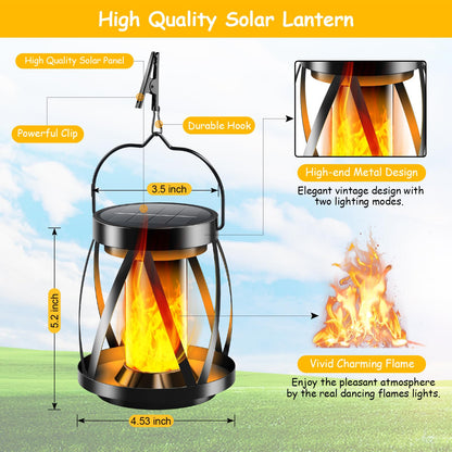 Solar Flickering Flame Lanterns - Garpar Outdoor Lights