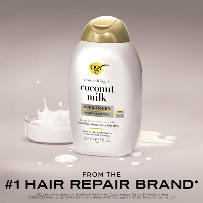 OGX Coconut Milk Conditioner for Soft, Hydrated Hair