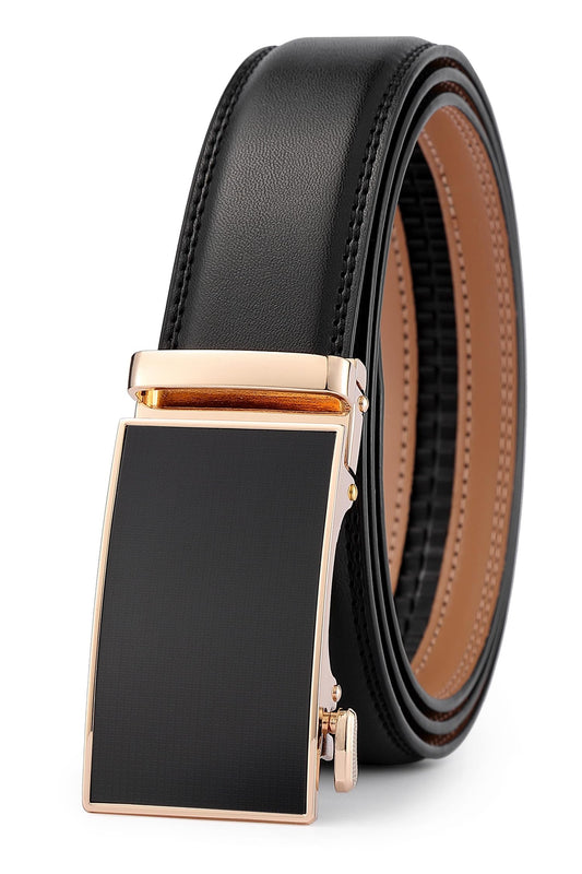Men's Ratchet Dress Belt with Automatic Buckle