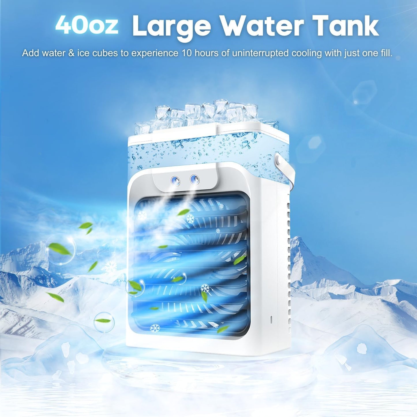 Portable Air Conditioner with 3 Speeds & Timer