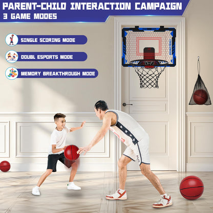 Indoor Basketball Hoop with LED Light and Scoreboard