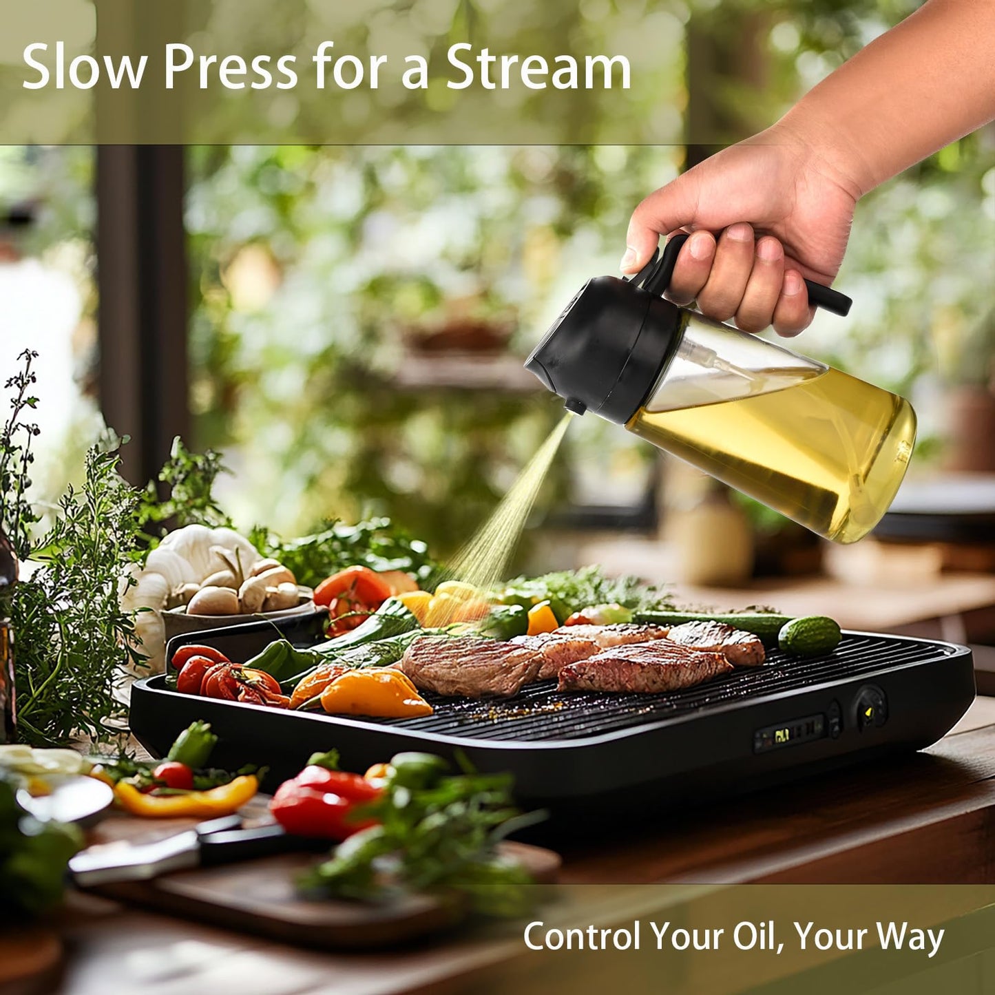 Olive Oil Sprayer Glass Bottle 16oz