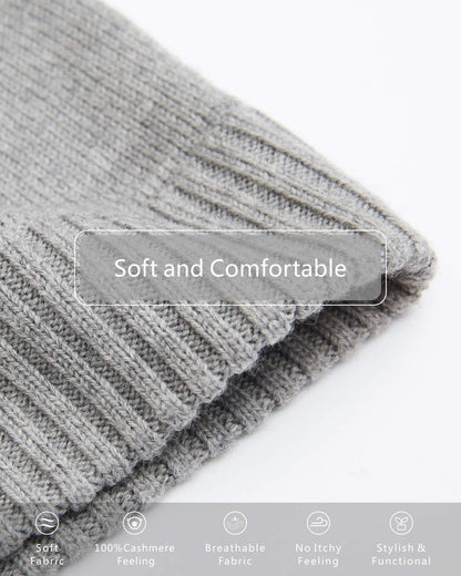 EURKEA Merino Wool Scarf & Beanie Gift Set
