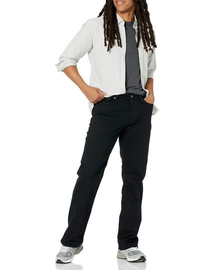 Amazon Essentials Men's Straight-Fit Bootcut Jean, Black, 30W x 29L