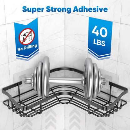 5 Pack Corner Shower Caddy, No Drilling Rack