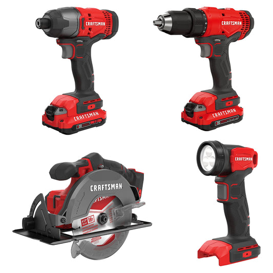 4-Tool Cordless Power Tool Set by Craftsman