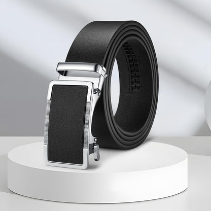 LAURA FAIRY Men's Ratchet Belt - Black Dress Belt