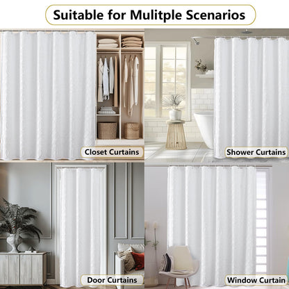 Geometric Boho Fabric Shower Curtain Set 72x72