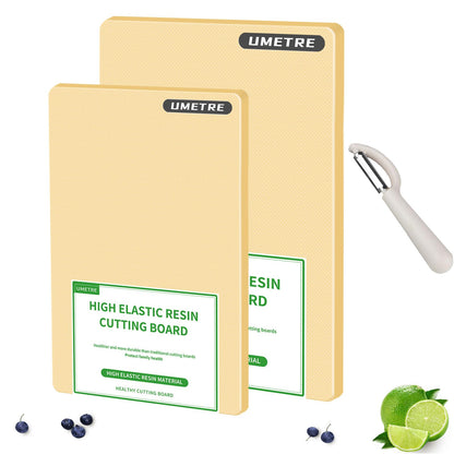 2-Piece Thick Cutting Board Set with Anti-Slip