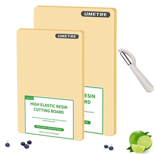 2-Piece Thick Cutting Board Set with Anti-Slip