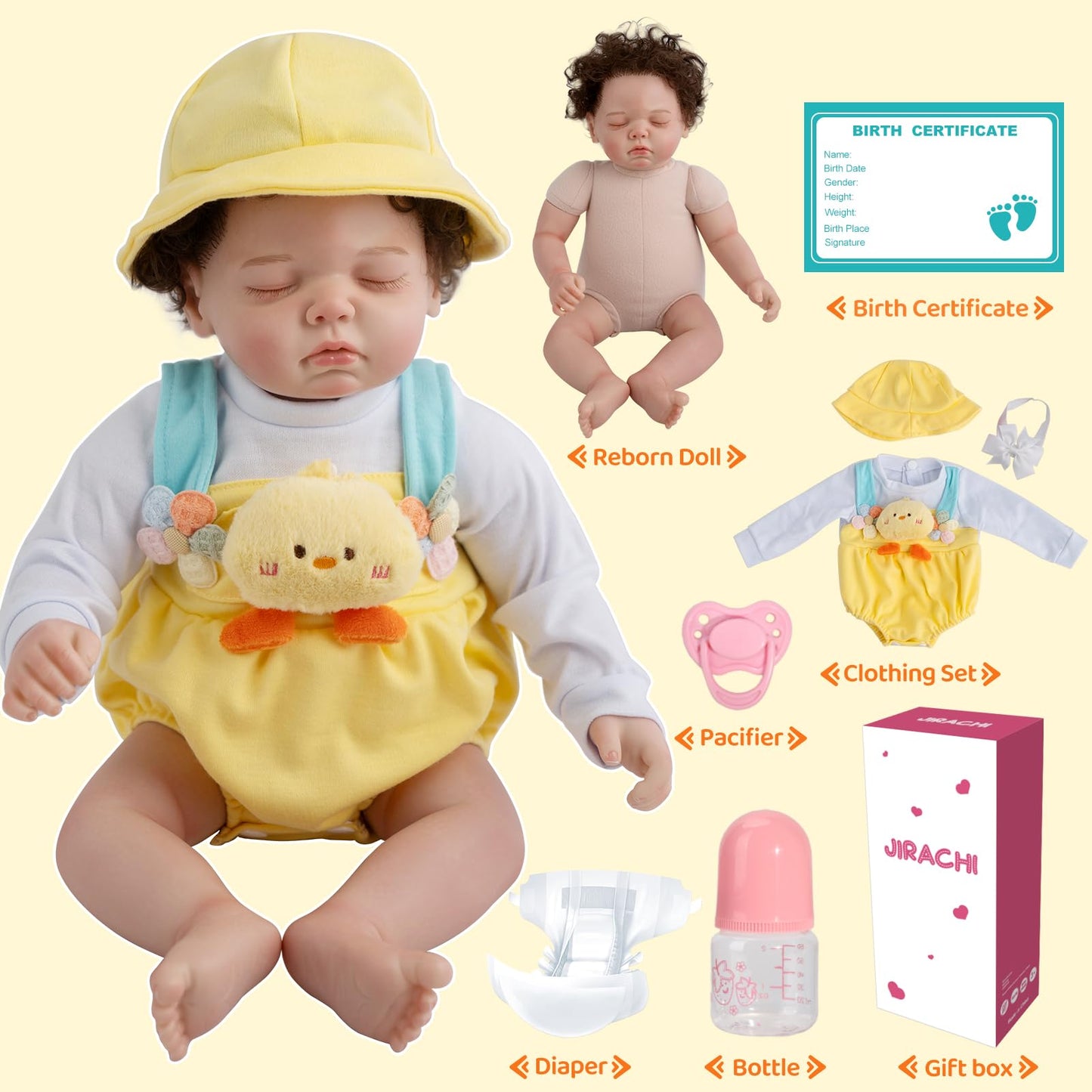 Lifelike 18-Inch Reborn Baby Doll with Accessories