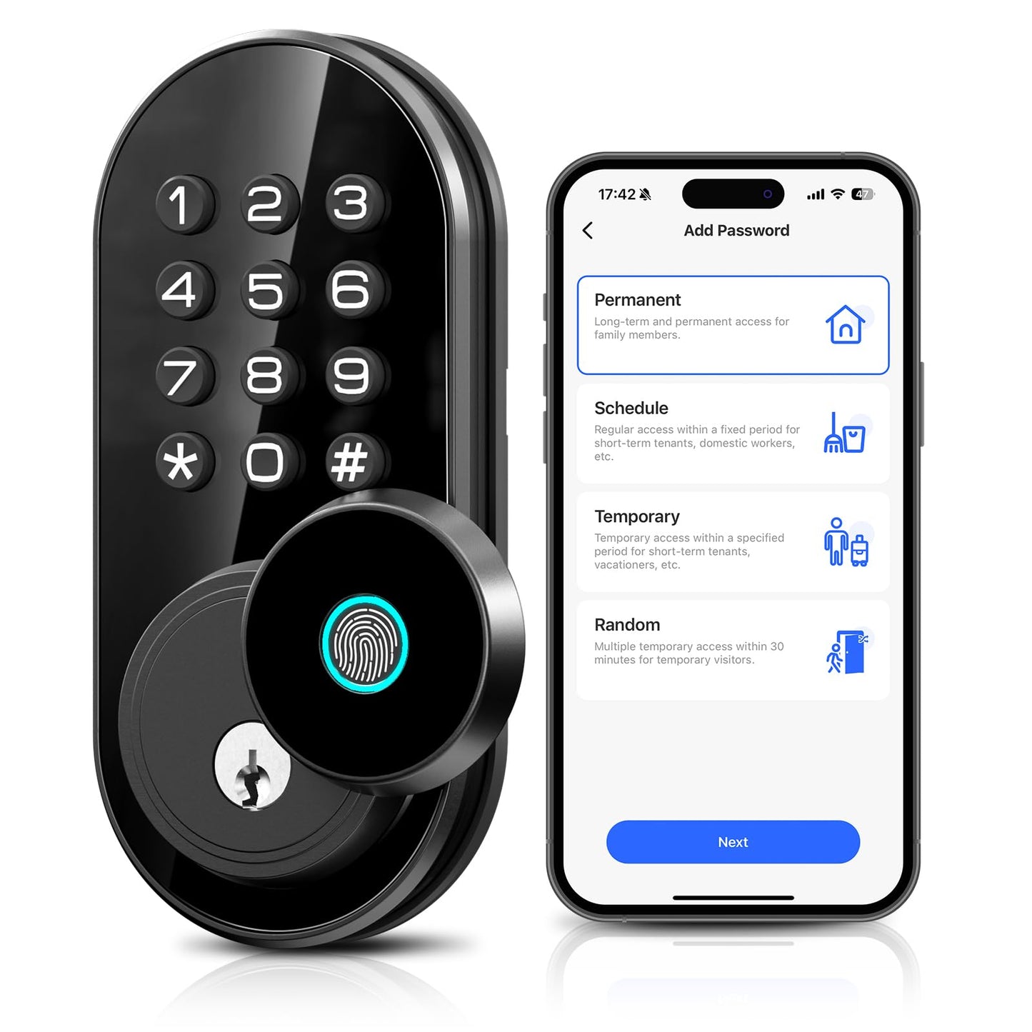 TEEHO Keyless Fingerprint Smart Door Lock