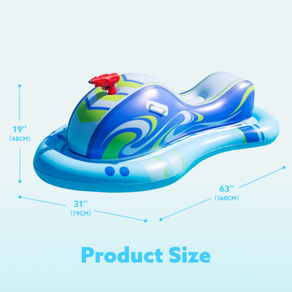 Sloosh Inflatable Jet Ski Pool Float with Water Gun