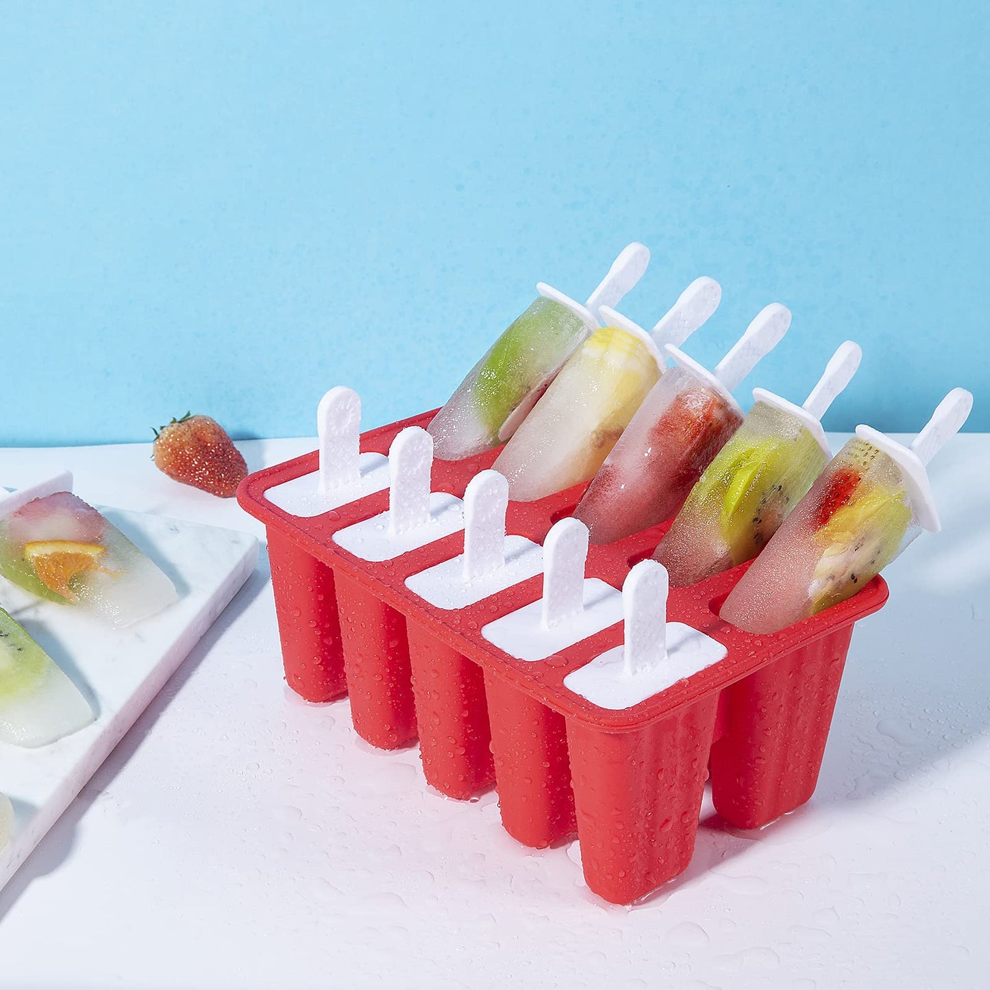 Silicone Popsicle Molds 10-Cavity Easy Release