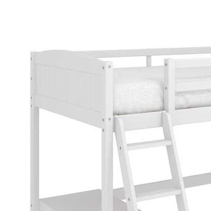 Hillsdale Twin Loft Bed with Desk, White