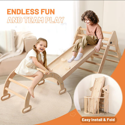 Wooden Climbing Triangle for Toddlers - Montessori Toys