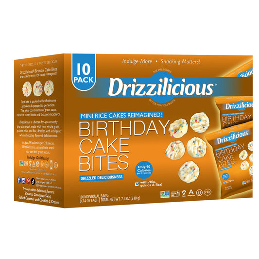 Drizzilicious Mini Rice Cakes - Vegan, Gluten Free